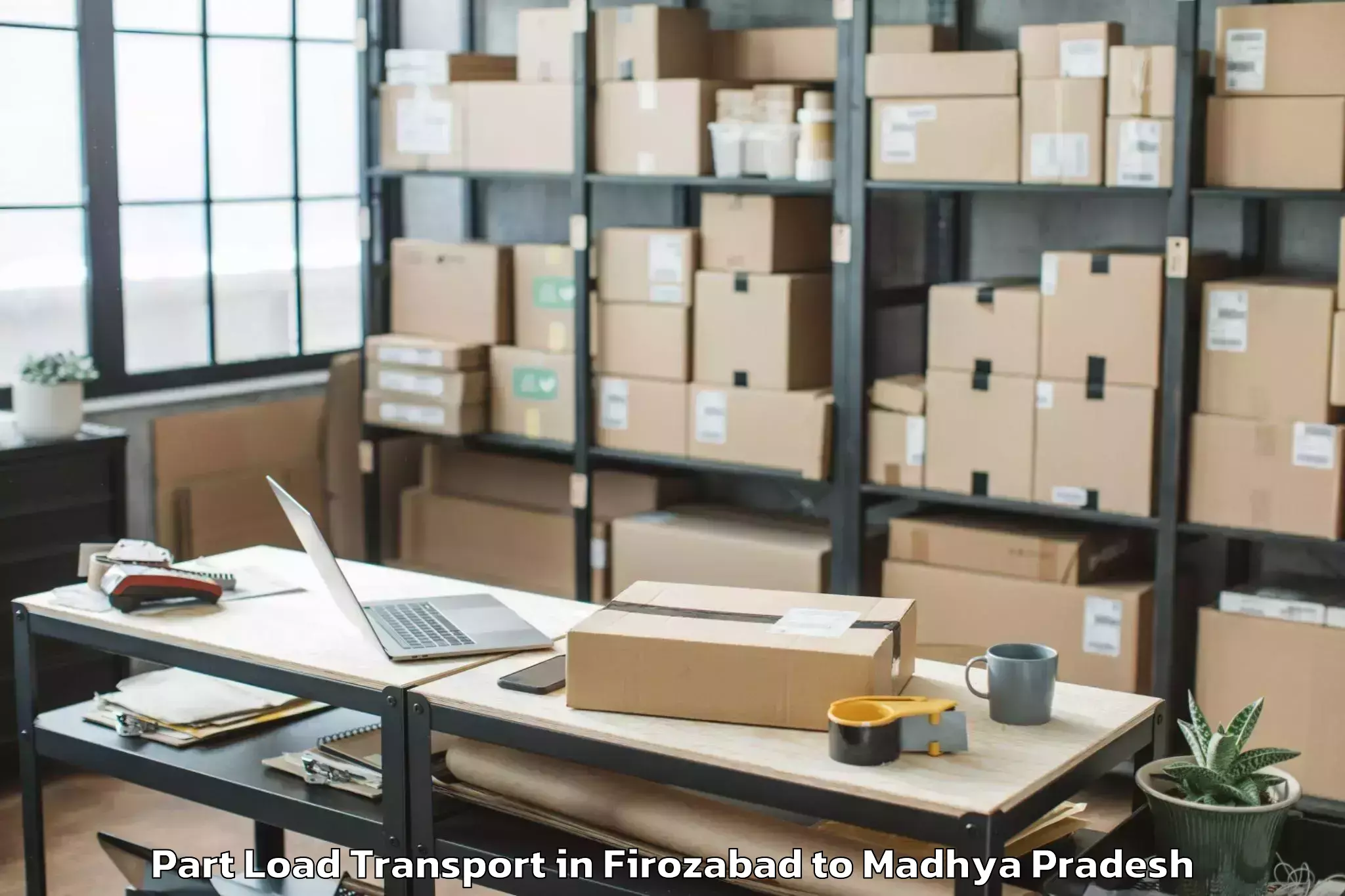 Book Firozabad to Manpur Part Load Transport Online